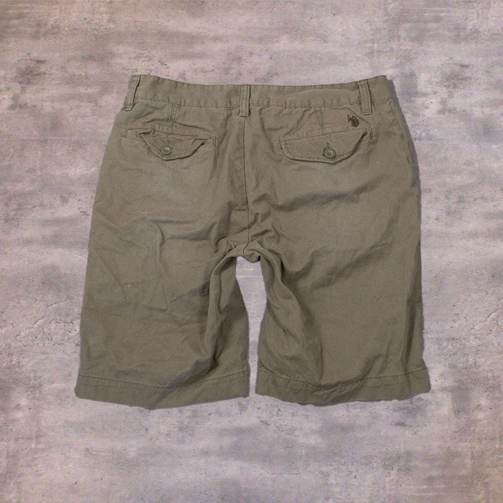 Vintage VTG Y2K 2000's USPA U.S. Polo Assn Sage Green Baggy Relax Fit Shorts